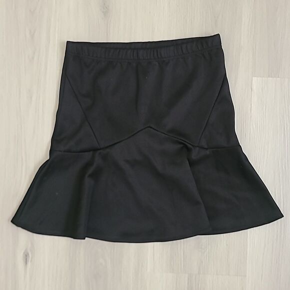 Bongo vintage black y2k peplum skirt large throwback tiered women's flare - Picture 1 of 9